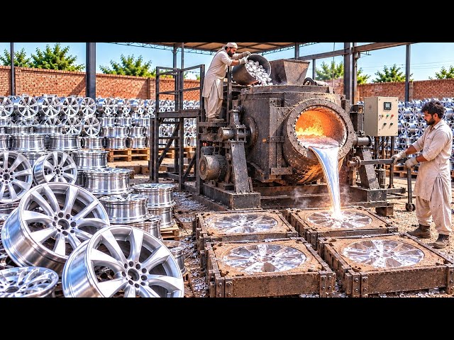 Amazing Car Rim Manufacturing Process | How Car Rims Are Made in a Local Factory |