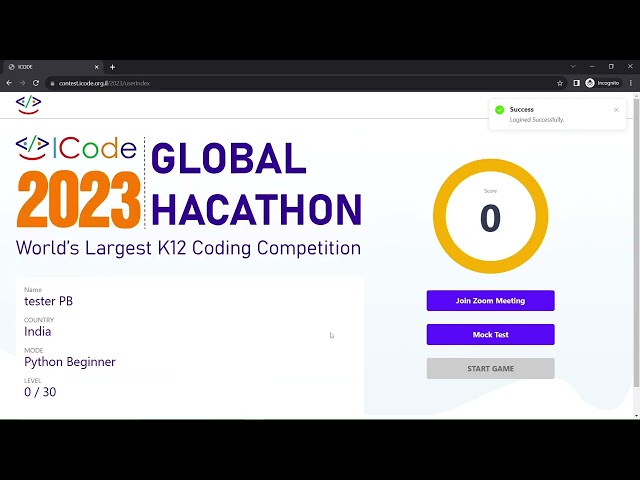 Guide to Login for ICode Global Finals