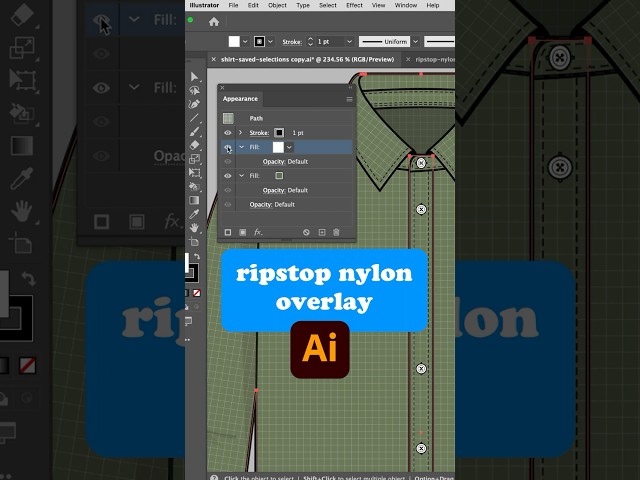Ripstop Nylon Texture Pattern in Illustrator #illustrator #tutorial #patterndesign