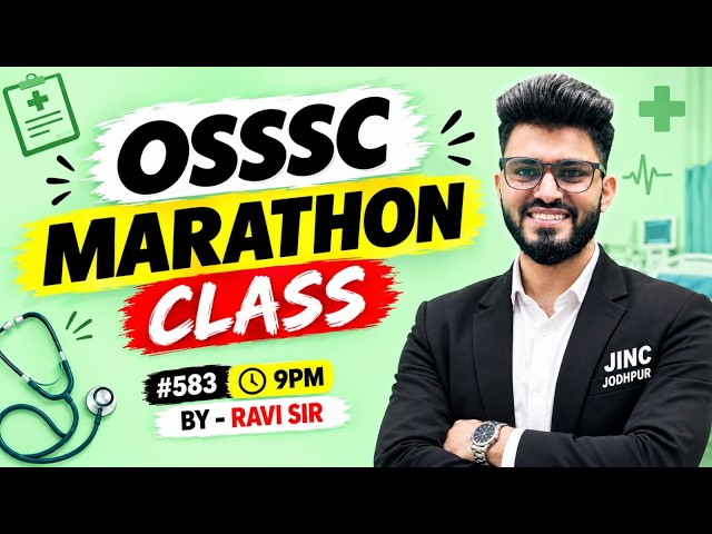 OSSSC MARATHON CLASS //  Nursing Exams | MCQ Class #583 | Ravi Sir