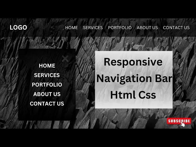 Responsive Navigation Bar: HTML & CSS (No Frameworks)