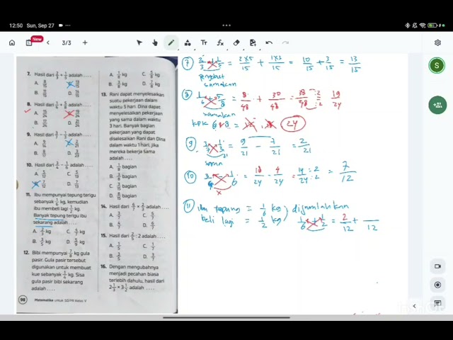 Pembahasan Matematika - PECAHAN - Kelas 5 SD - Kurikulum Merdeka