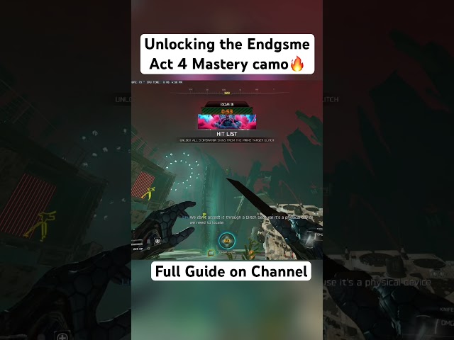 Unlocking the Endgsme Act 4 Mastery camo🔥#foryou #warzone #endgame #bo7 #callofduty