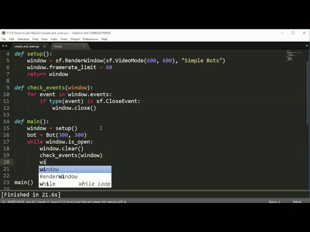 AI Series (Simple Bot 2): Setting up the bot class