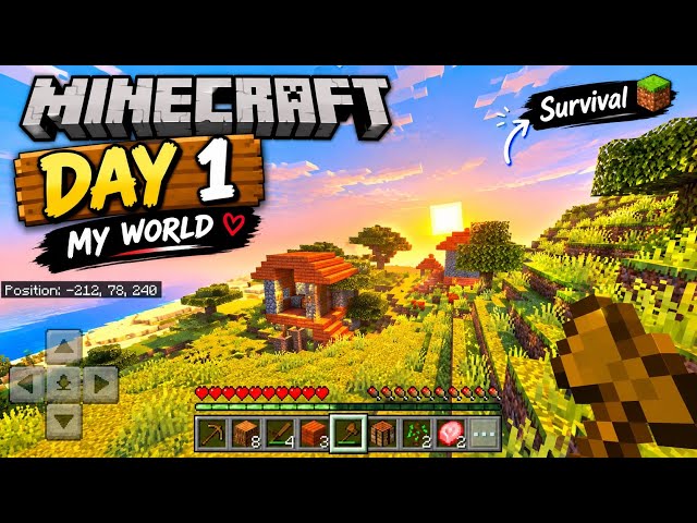 DAY 1 minecraft series 🏕️⛏️