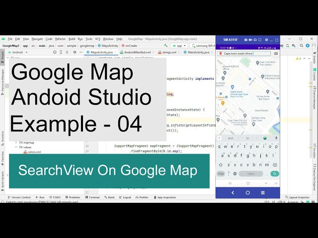 Search location on google map in android |  google map android studio example - 04