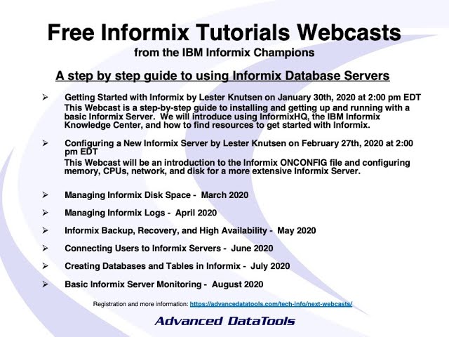 Informix Tutorial - Getting Started with Informix by Lester Knutsen