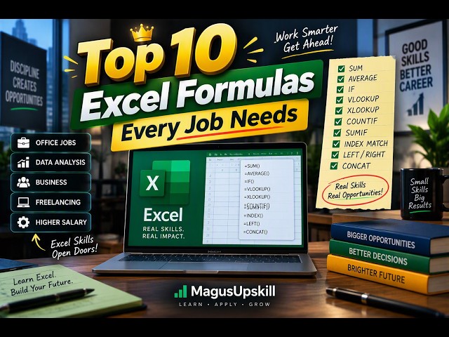 Excel Formulas Every Professional Must Know (Quick Recap + Real Examples)