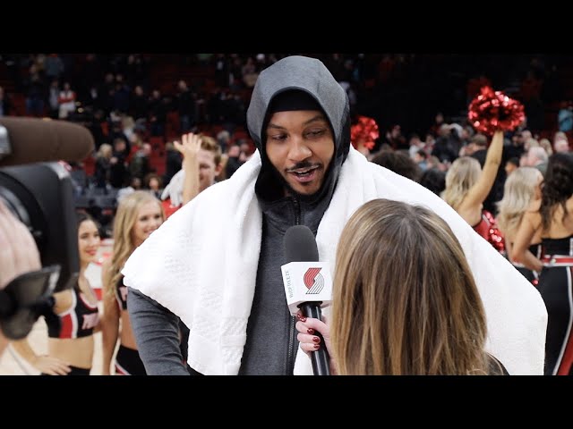 Carmelo Anthony First Game In Portland