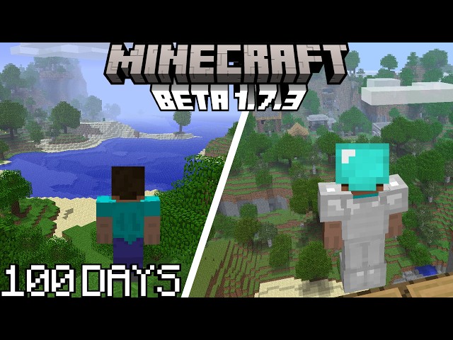 I spent 100 Days in Minecraft Beta 1.7.3 and this is what happened...