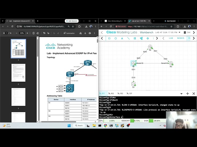 Layer 3 Technologies - EIGRP Lab   Implement Advanced EIGRP for IPv4 Features