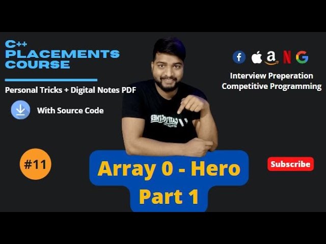 C++ Array part 1 | Guaranteed Placement Course