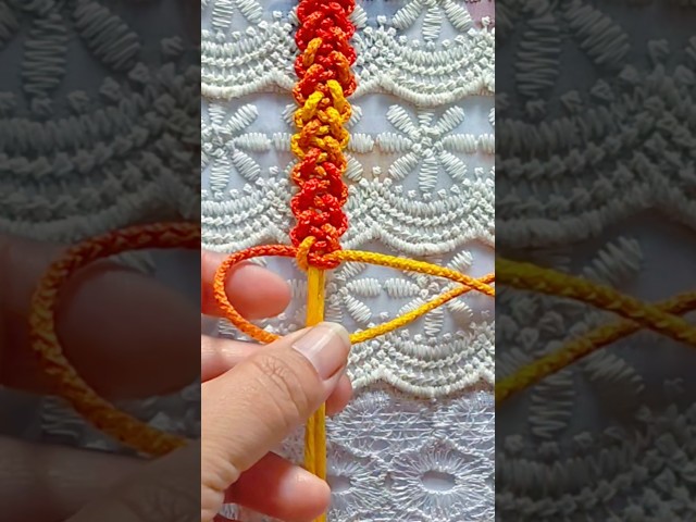 How to make macrame paracord bracelet knot 🪢#diy #macrame #paracord #bracelet #trend #shorts