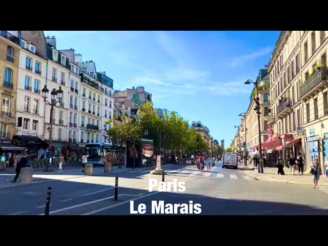 Paris city walks   Le Marais   Paris,France 4K
