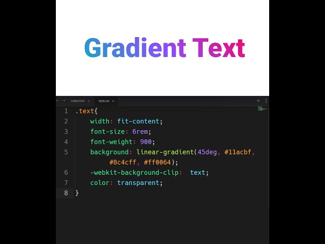 CSS Gradient Text | CSS | #shorts #shortvideo  #short #mdrakib