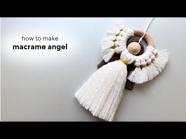 Macrame Angel, Macrame tutorial, DIY macrame ornament