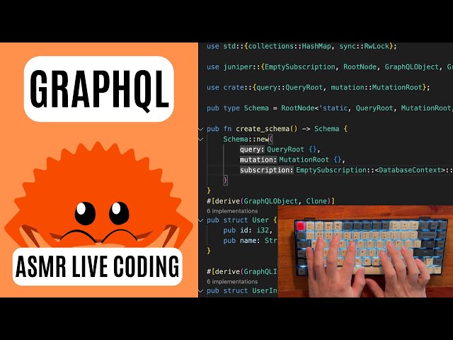 ASMR Live Coding | GraphQL with Rust | No talking