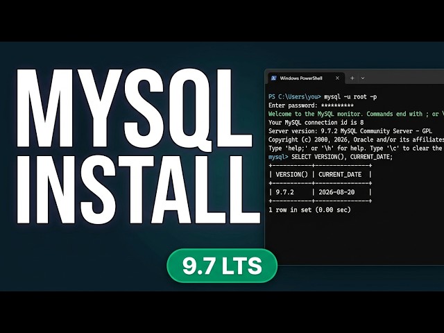 How to Install MySQL 9.7 LTS on Windows: MSI + Configurator (2026)