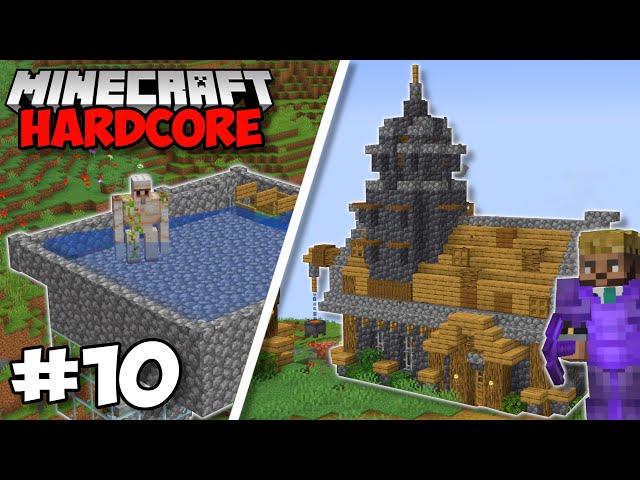 I Built An IRON FARM & Smeltery in Minecraft Hardcore (#10)
