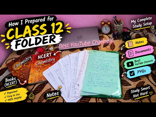 The SECRET Class 12 *CHEMISTRY* Folder That Helped Me BOOST My SCORE ! (Everything I used)