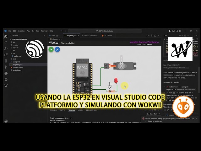 ESP32: USING AI, GITHUB COPILOT WITH ESP32 IN VISUAL STUDIO CODE, INTEGRATING WOKWI SIMULATION