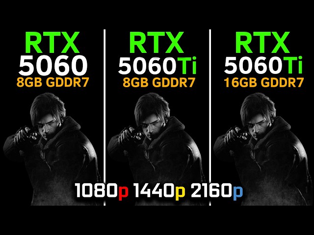 RTX 5060 vs RTX 5060 Ti 8GB vs RTX 5060 Ti 16GB | DLSS 4 | Best Budget GPU 2026? | 1080p, 1440p, 4K