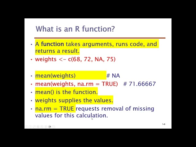 R language with Statistics: Fundamental of R. Create and inspect an R object, function and data type