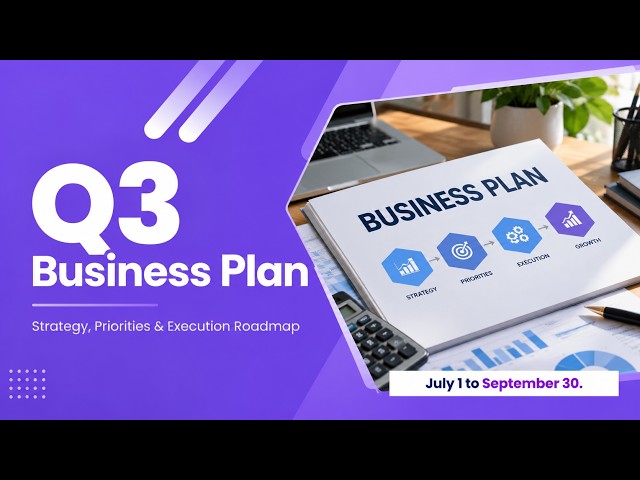 Q3 Business Plan  Quarterly Strategy & Business Goals Presentation