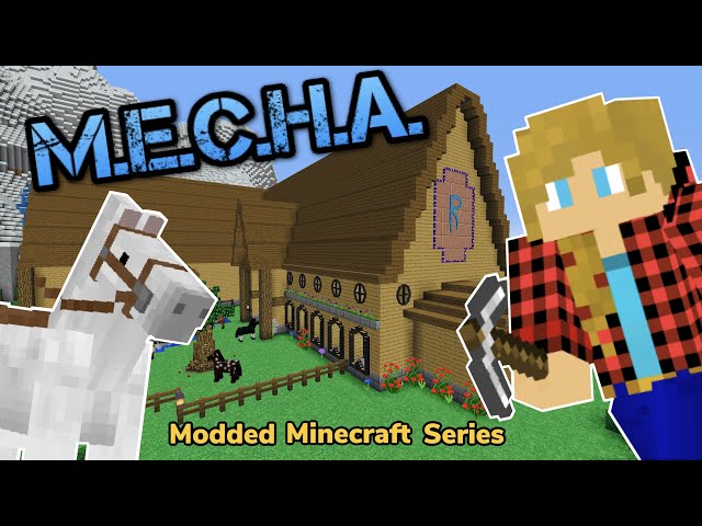 Minecraft - ADORABLE HORSE RANCH!  |  M.E.C.H.A. Modded Let's Play