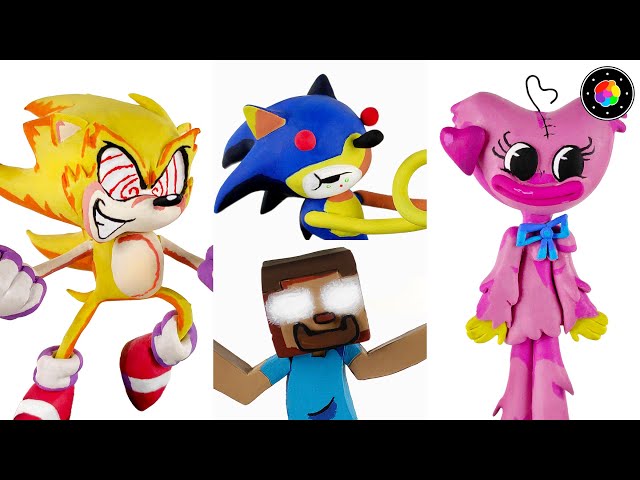 MAKING ALL FNF Mods (Fleetway Super Sonic, Kissy Missy, Sunky y Herobrine) - Clay #11 | PlastiVerse