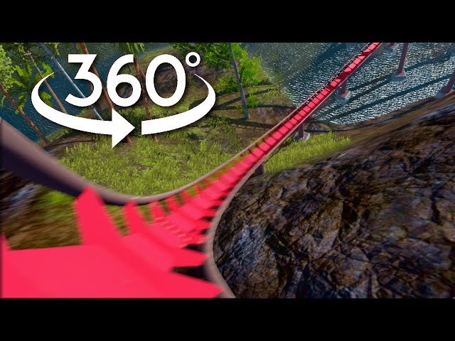 🕶 Roller Coaster Ride in VR - Twists, Turns and Loops! - 360° Video