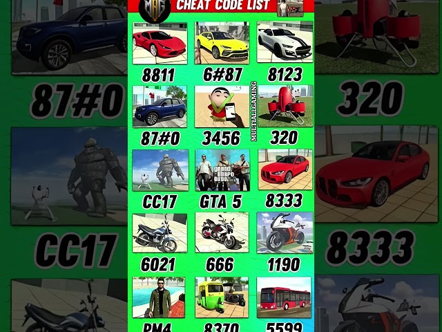All New Indian Bike Driving 3D Cheat Codes List ✅