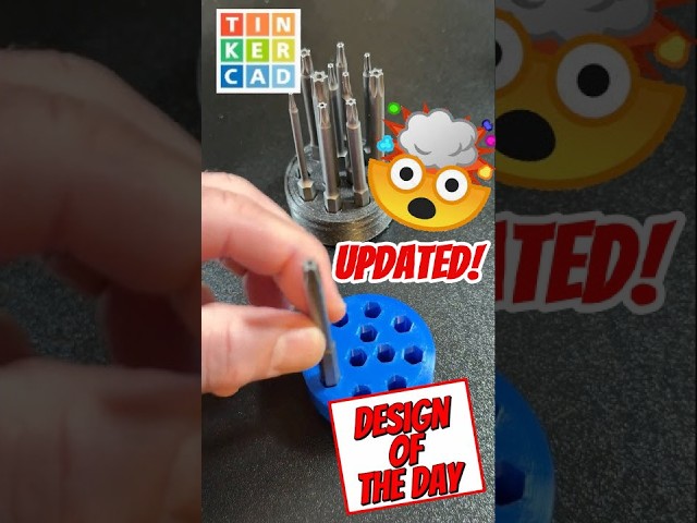 A Tinkercad Hexagon Smart Shape &  Bit Holder Update! 💯🔥