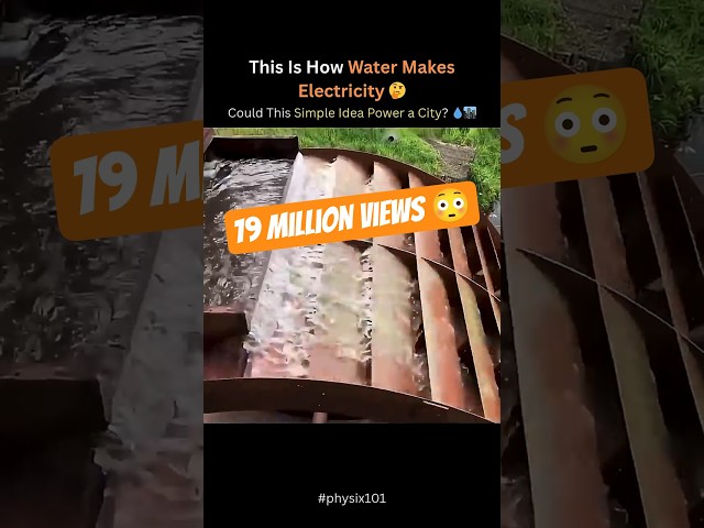 How Flowing Water Creates Clean Energy! 🌊 | Power of Hydropower #physics #science #knowledge #shorts
