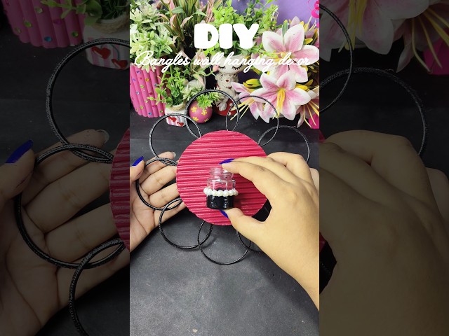 DIY bangles wall hanging decor ✨ #diy #craft #craftideas #diycrafts #handmade #wallhanging #shorts