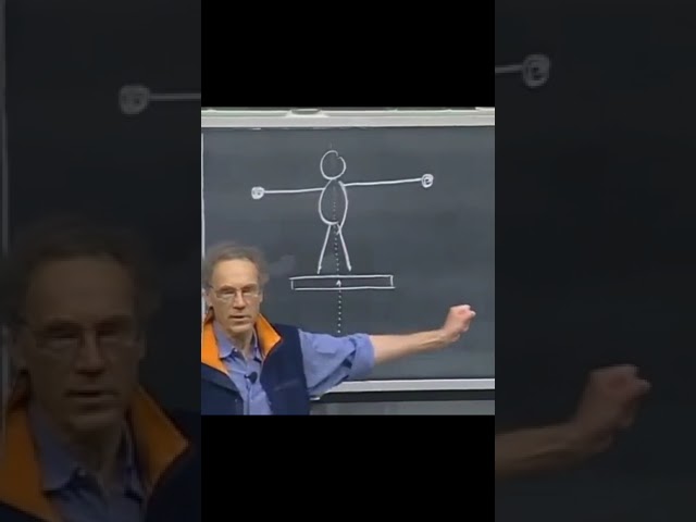 Walter Lewin uniquely demonstrates angular momentum