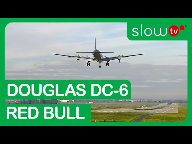 Douglas DC-6 Red Bull arrival and departure