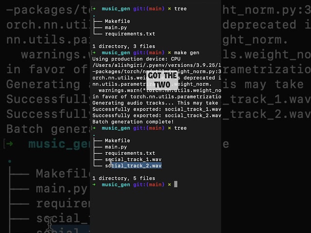 AI generated music for social.