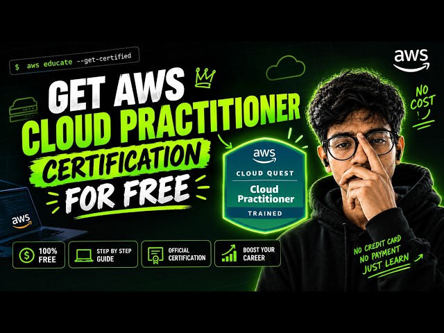 How to Get AWS Cloud Practitioner Certification for FREE ☁️ | Step-by-Step Guide (2026)