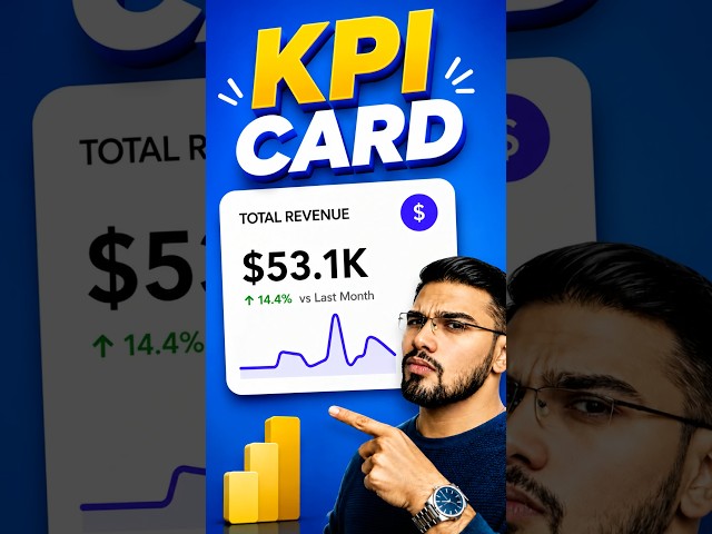 How to create icons in KPI card visuals in power bi