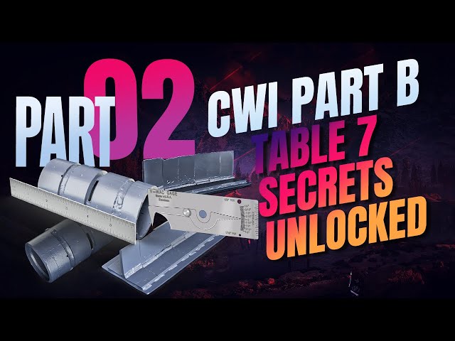 Table 7 Secrets for CWI Part B: Pass the Procedure Qualification Section with Confidence | Part 2