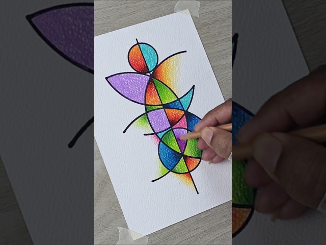 Mindful Abstract Art Drawing & Coloring #doodle #abstractart #easyart #art #shorts #relaxing