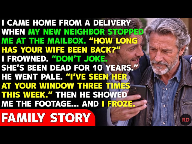 My New Neighbor Asked, “Is Your Wife Back?” —  She Died 10 Years Ago, Then He Showed Me His Footage…
