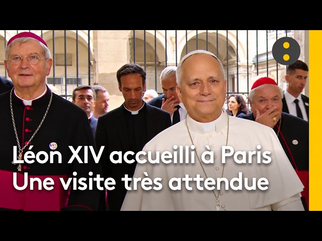 The arrival of Pope Leo XIV at the Institut Catholique de Paris