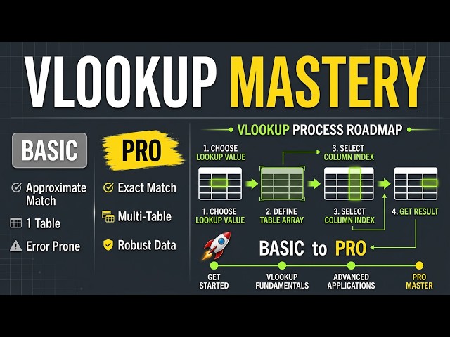 Vlookup in Excel -  Basic to Pro