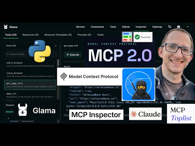 Glama MCP 2.0 inspection with stealthy Chrome browsers