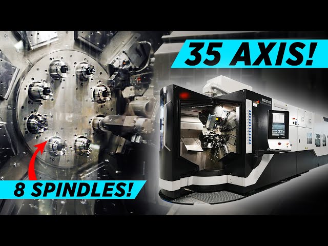 GIANT 35 AXIS 8 SPINDLE MultiSwiss CNC Machine