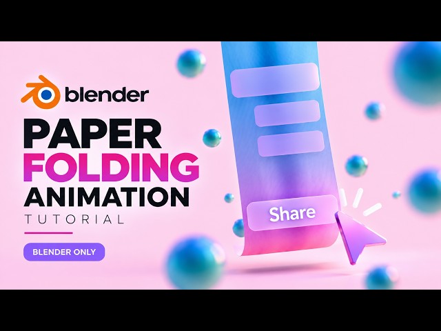 How to Make a Paper Folding Animation in Blender | Beginner Tutorial