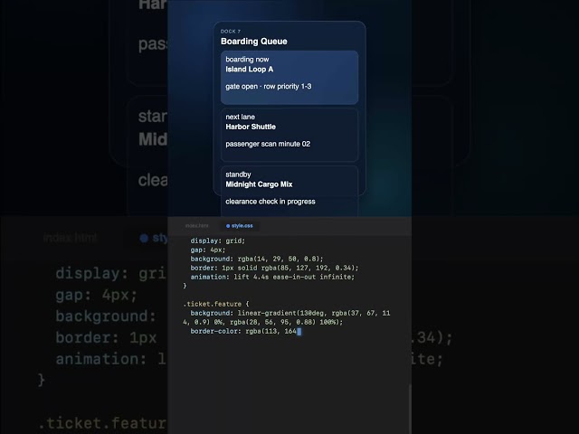 Boarding Queue #code #css #shorts