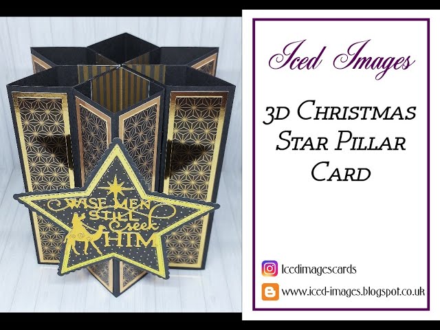 3D Christmas Star Pillar Card
